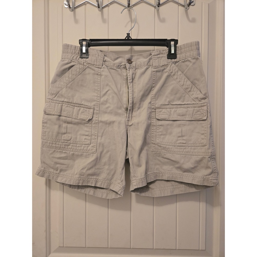 Natural Issue Men's 7-Pocket Hiker Cargo Shorts Size 32 Beige Khaki